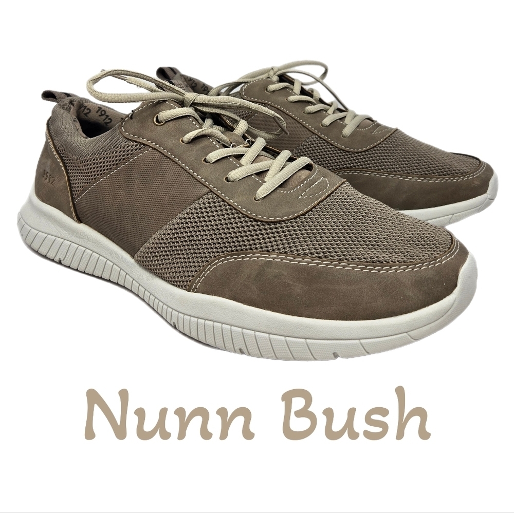 Nunn Bush Kore City Mens Sneakers Sz 13M Taupe Faux Suede Lightweight Lace Up